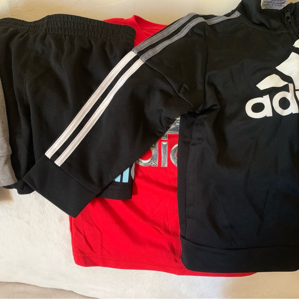 Adidas Black Apparel/ 2 Jackets/1 pair of Shorts Nike